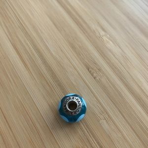 Blue Heart Glass Pandora Bead